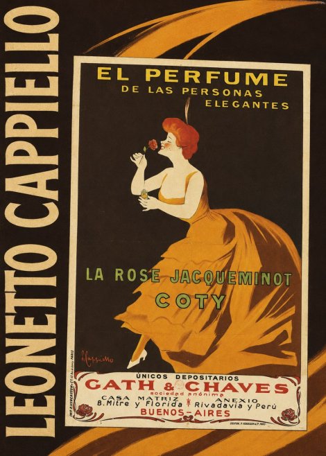 Leonetto Cappiello La Rose Jacqueminot Coty No4 - Poszter