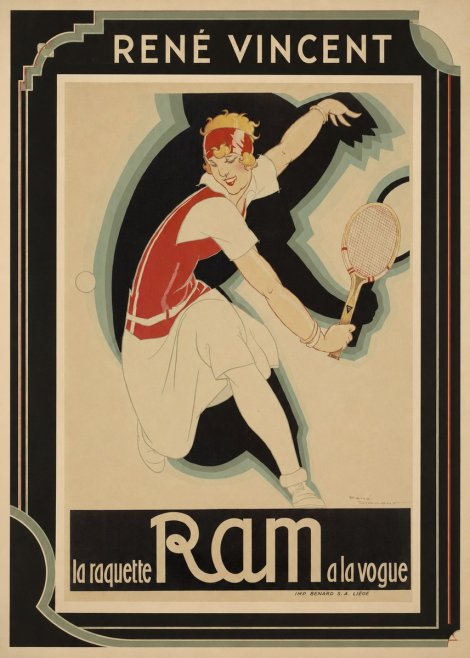 René Vincent Ram La Raquette À La Vogue No1 - Poszter
