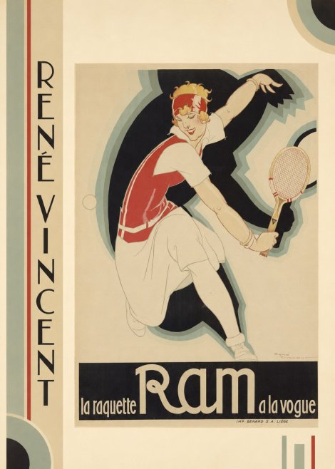 René Vincent Ram La Raquette À La Vogue No2 - Poszter