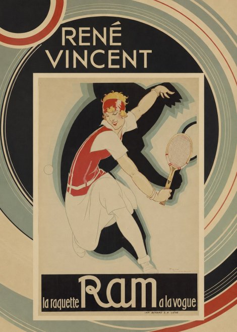 René Vincent Ram La Raquette À La Vogue No5 - Poszter