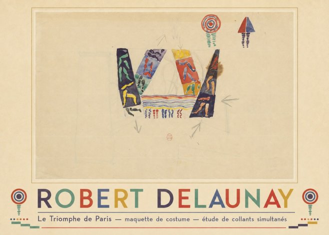 Robert Delaunay Le Triomphe De Paris — Maquette De Costume — Étude De Collants Simultanés No3 - Poszter