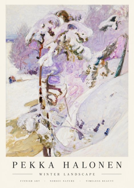Pekka Halonen Winter Landscape No1 - Poszter