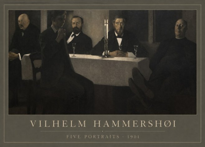 Vilhelm Hammershøi Five Portraits I No1 - Poszter