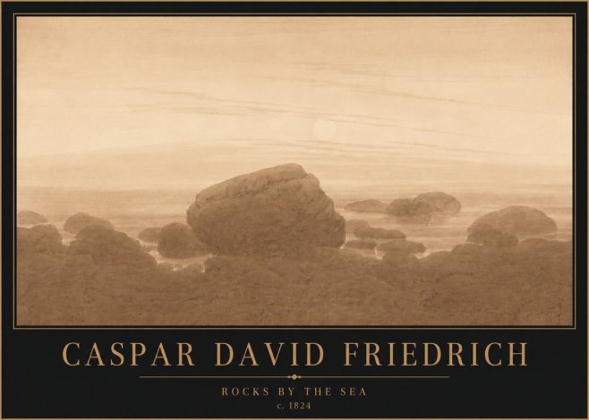 Caspar David Friedrich Rocks by the Sea No4 - Poszter