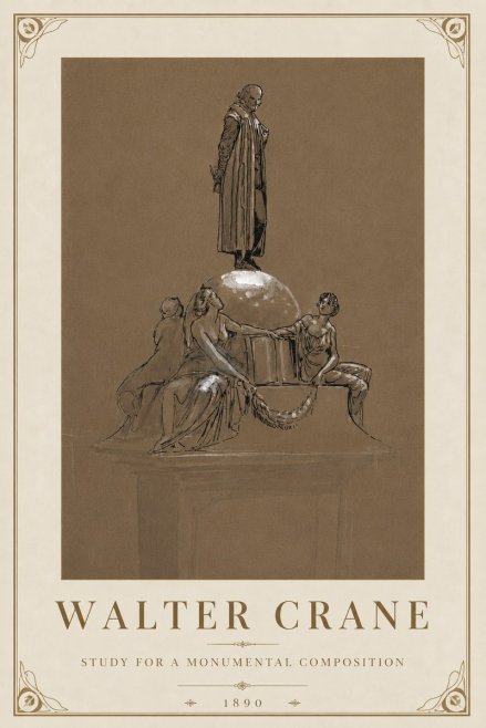 Walter Crane Study for a Monumental Composition No5 - Poszter