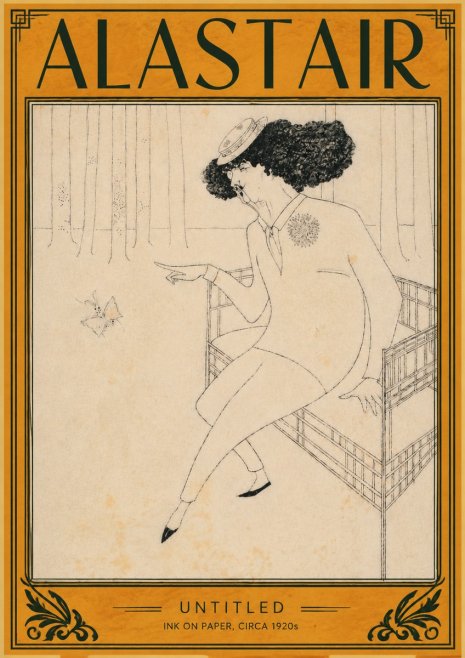 Alastair Lady with Butterfly No4 - Poszter