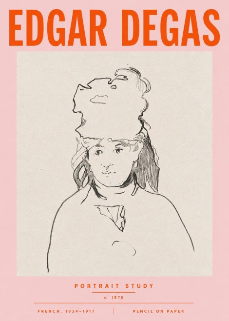 Edgar Degas Portrait Study No5 - Poszter