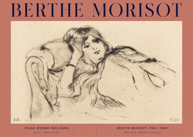 Berthe Morisot Young Woman Reclining II No2 - Poszter