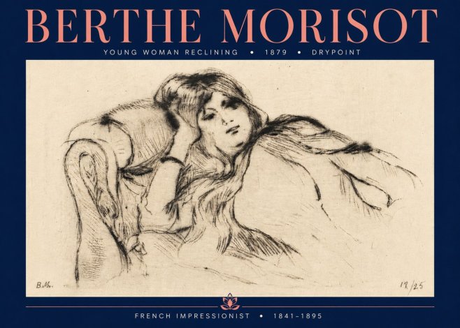 Berthe Morisot Young Woman Reclining II No6 - Poszter