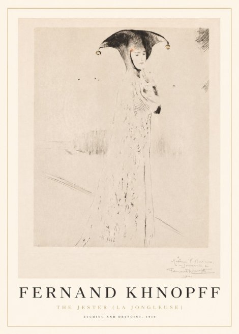 Fernand Khnopff The Jester (La Jongleuse) No1 - Poszter