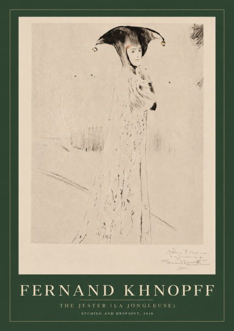 Fernand Khnopff The Jester (La Jongleuse) No3 - Poszter
