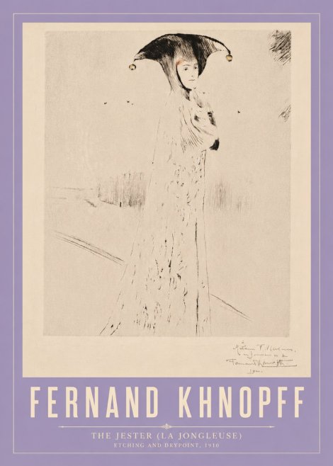 Fernand Khnopff The Jester (La Jongleuse) No4 - Poszter