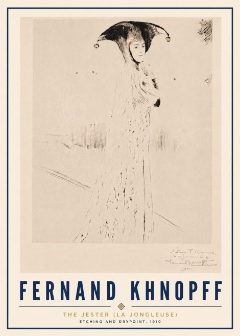 Fernand Khnopff The Jester (La Jongleuse) No5 - Poszter