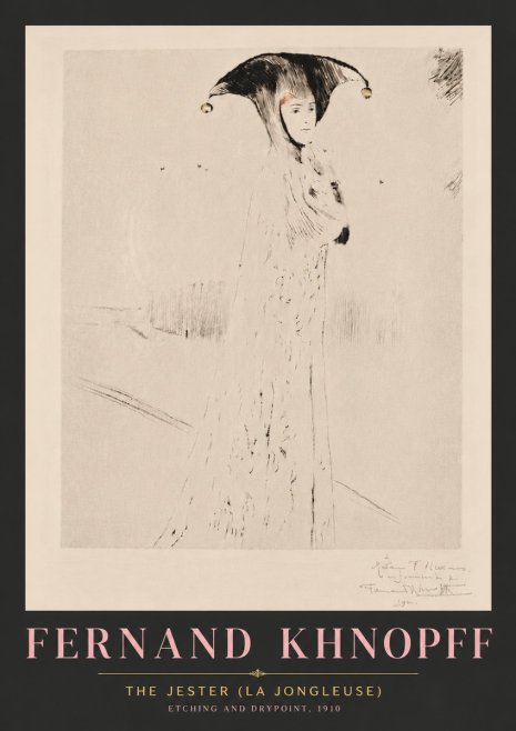 Fernand Khnopff The Jester (La Jongleuse) No6 - Poszter