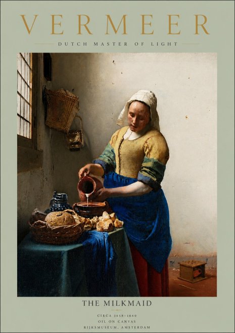 Vermeer The Milkmaid No5 - Poszter