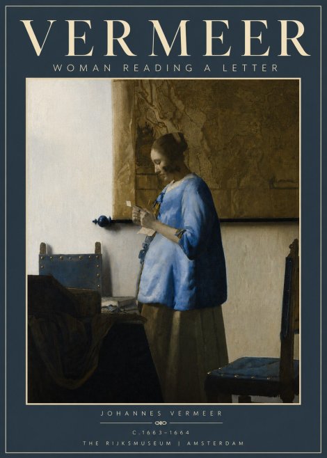 Vermeer Woman Reading a Letter No4 - Poszter
