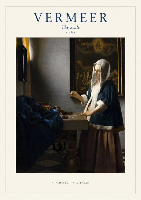 Vermeer The Scale No1 - Poszter