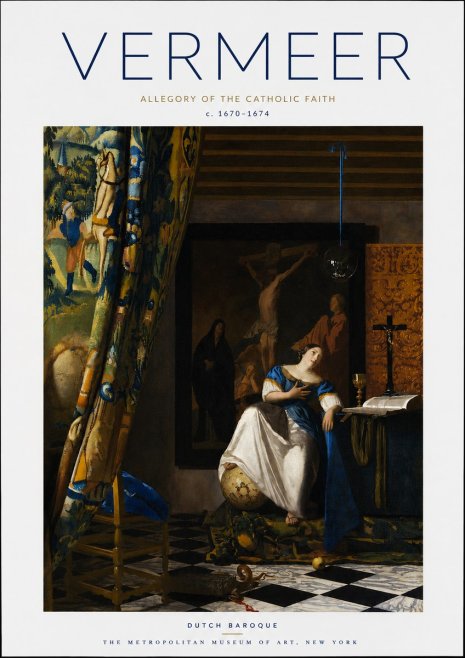 Vermeer Allegory of the Catholic Faith No3 - Poszter