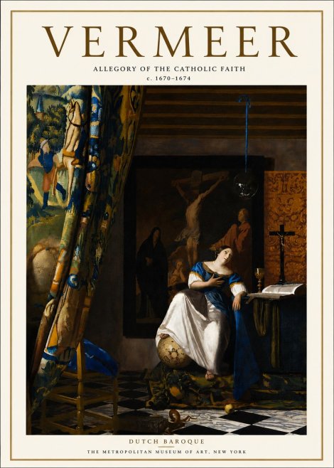 Vermeer Allegory of the Catholic Faith No5 - Poszter