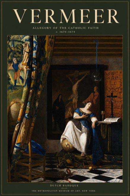 Vermeer Allegory of the Catholic Faith No6 - Poszter