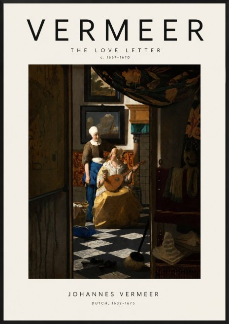 Vermeer The Love Letter No3 - Poszter