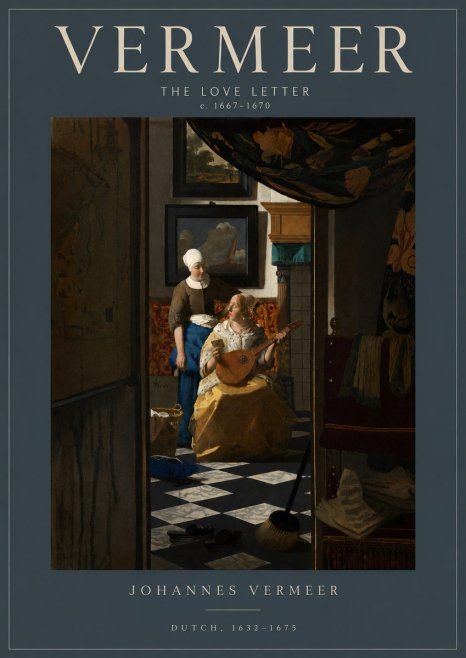 Vermeer The Love Letter No6 - Poszter