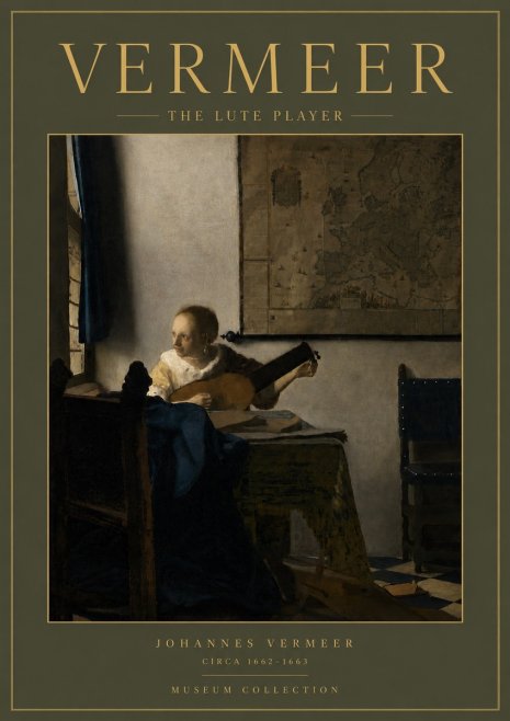 Vermeer The Lute Player No4 - Poszter