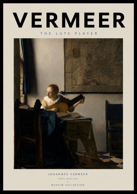 Vermeer The Lute Player No5 - Poszter
