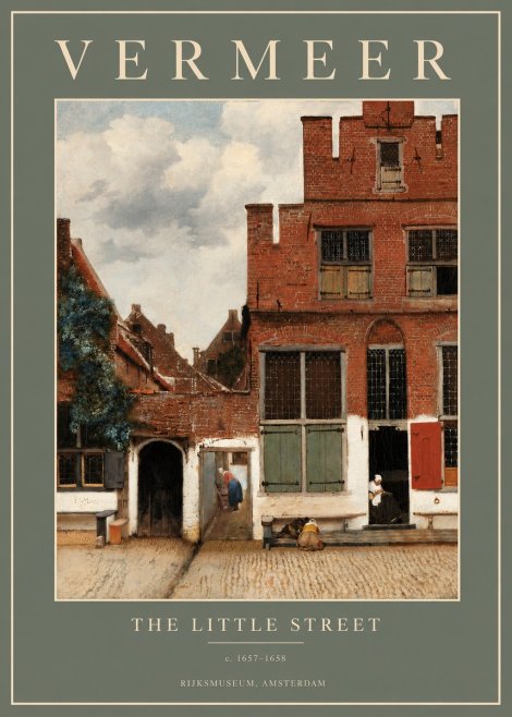 Vermeer The Little Street No2 - Poszter