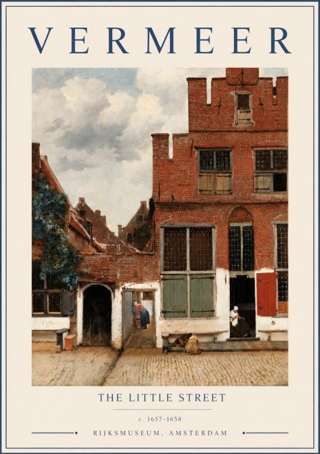 Vermeer The Little Street No3 - Poszter