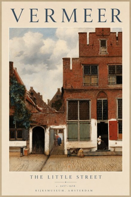 Vermeer The Little Street No5 - Poszter