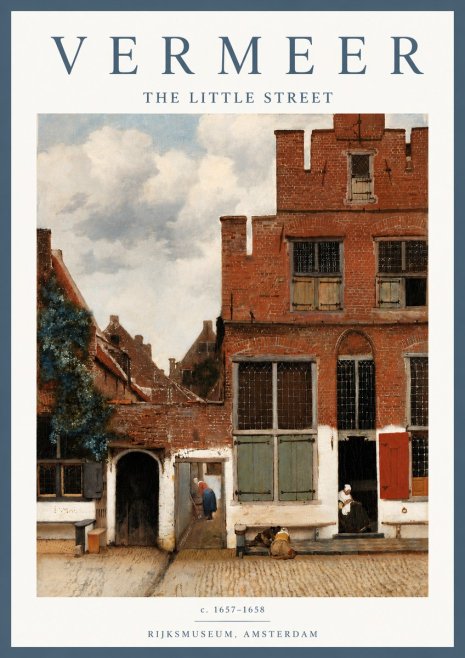 Vermeer The Little Street No6 - Poszter