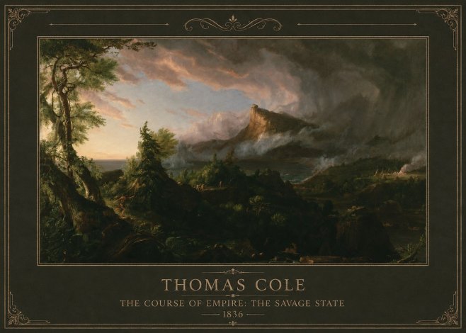 Thomas Cole The Course of Empire: the Savage State I No1 - Poszter