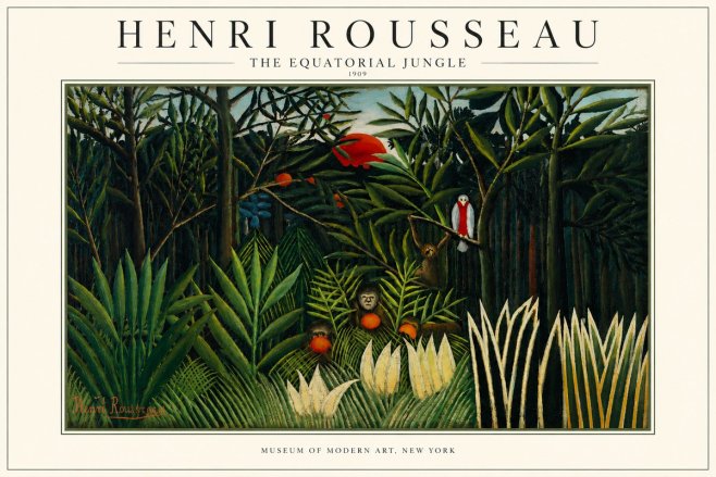 Rousseau The Equatorial Jungle I No3 - Poszter