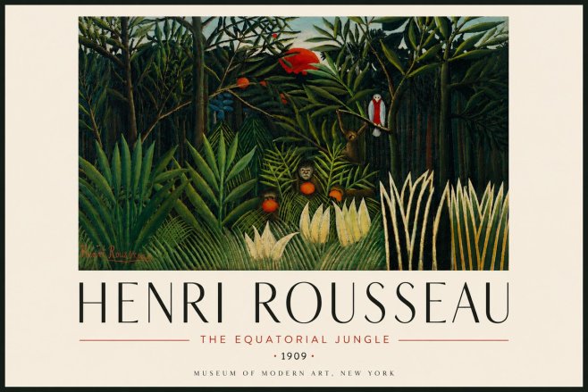 Rousseau The Equatorial Jungle I No5 - Poszter