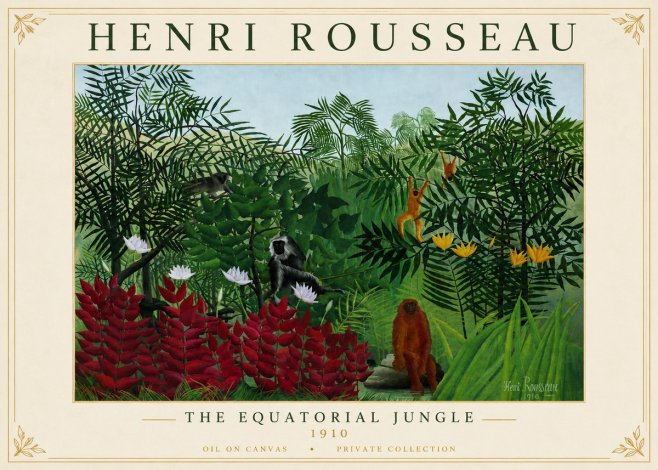 Rousseau The Equatorial Jungle II No5 - Poszter