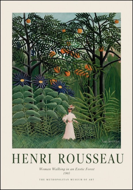 Rousseau Woman Walking in an Exotic Forest No1 - Poszter