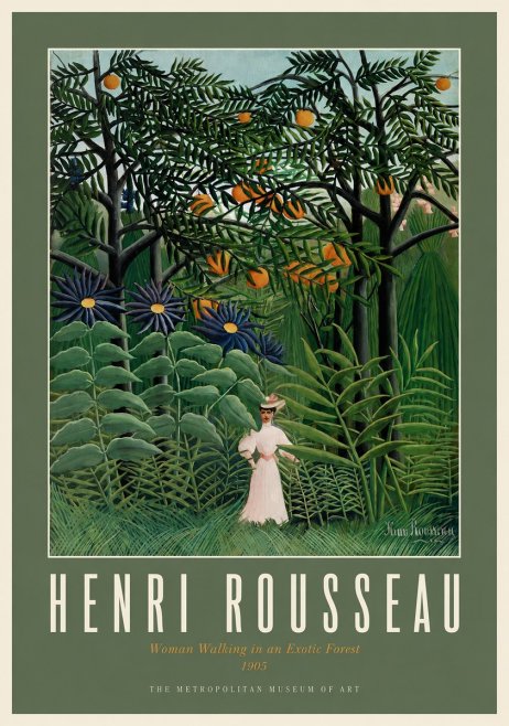 Rousseau Woman Walking in an Exotic Forest No2 - Poszter