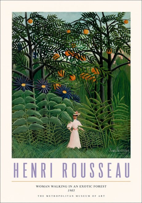 Rousseau Woman Walking in an Exotic Forest No3 - Poszter