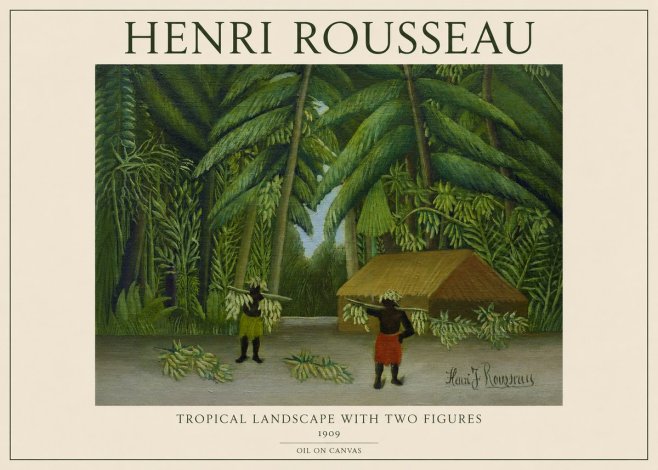 Rousseau Tropical Landscape with Two Figures No1 - Poszter