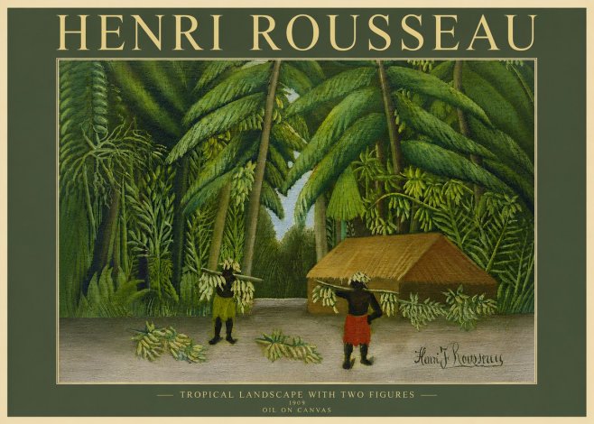 Rousseau Tropical Landscape with Two Figures No5 - Poszter