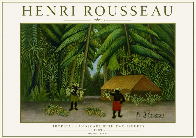 Rousseau Tropical Landscape with Two Figures No6 - Poszter