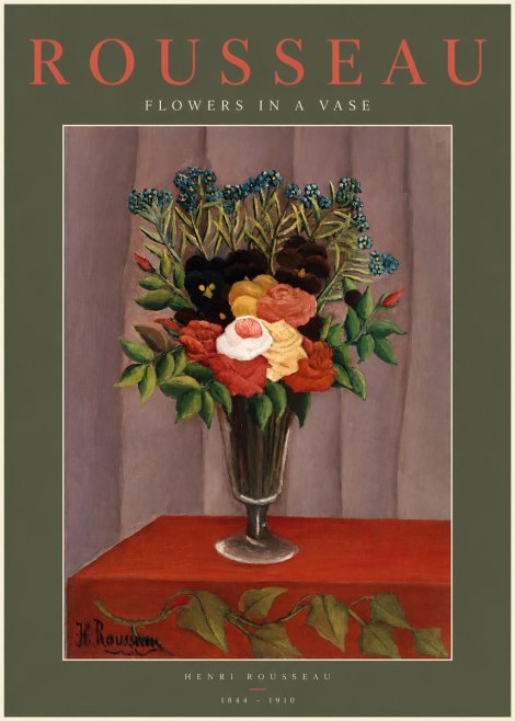 Rousseau Flowers in a Vase No2 - Poszter