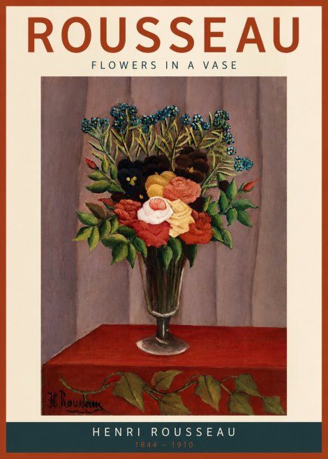 Rousseau Flowers in a Vase No3 - Poszter