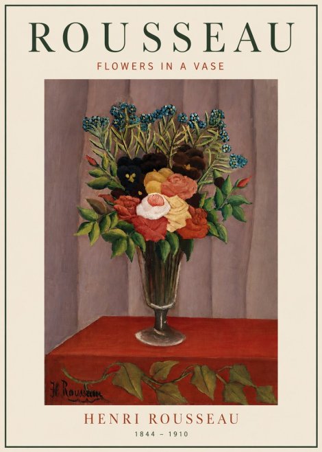 Rousseau Flowers in a Vase No4 - Poszter