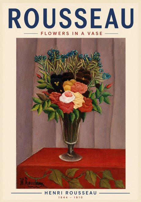 Rousseau Flowers in a Vase No5 - Poszter