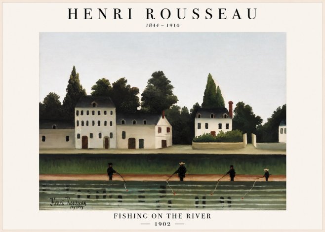 Rousseau Fishing on the River No1 - Poszter