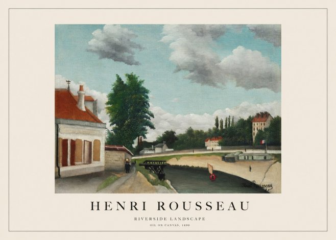 Rousseau Riverside Landscape No1 - Poszter