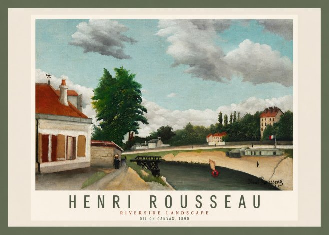 Rousseau Riverside Landscape No4 - Poszter