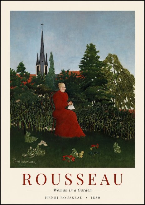 Rousseau Woman in a Garden No1 - Poszter